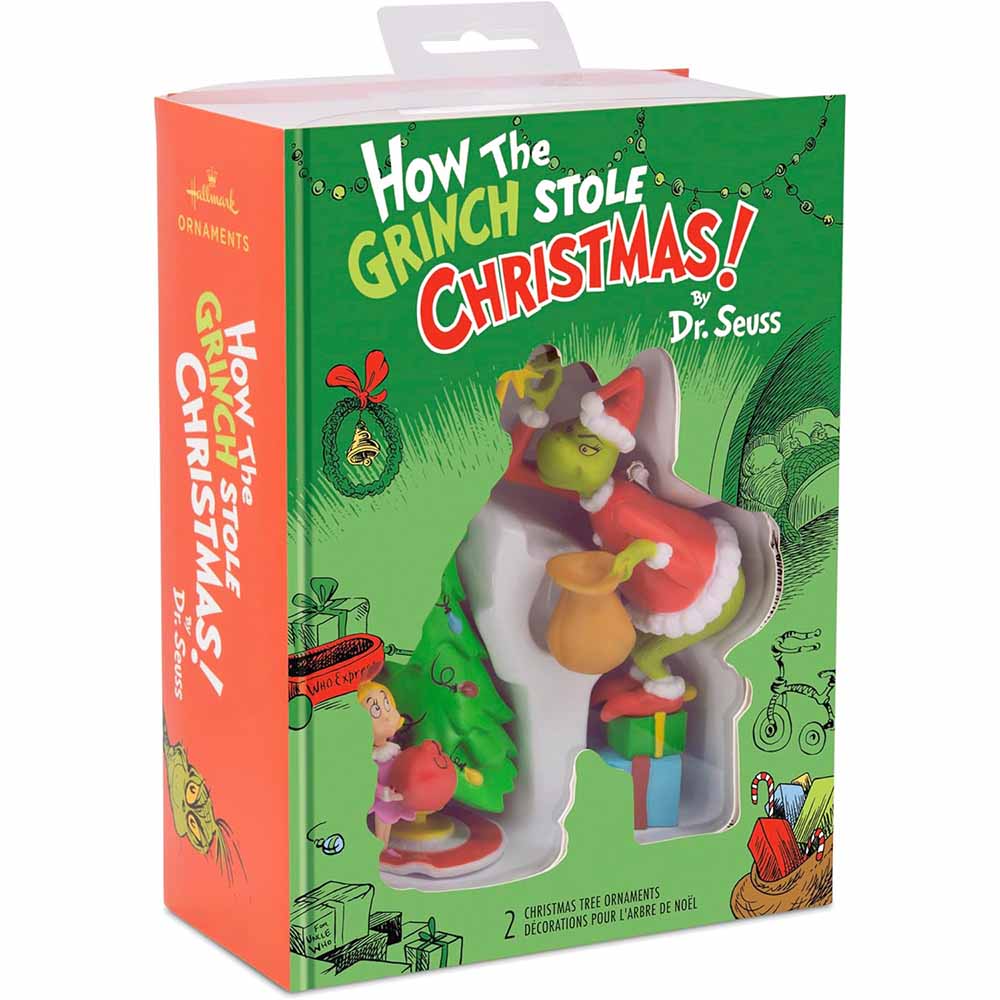 Hallmark Grinch & Cindy Lou Who Ornament Set – Red Rider Leg Lamps