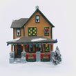 Load and play video in Gallery viewer, Side view of Department 56 Ralphie’s House with snow and festive lights