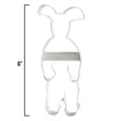 Load image into Gallery viewer, Pink Bunny cookie cutter shown with a 6” size reference.