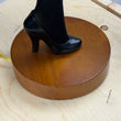 Load image into Gallery viewer, up close image of the base and high heeled shoe on a 26 inch leg lamp
