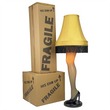 Load image into Gallery viewer, 45-inch full size leg lamp shown next to cardboard fragile shipping boxes
