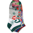 Load image into Gallery viewer, A Christmas Story officially licensed 5-pack ankle socks in retail packaging with hang tag — adult size 9-11, UPC 693186762994
