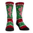 Load image into Gallery viewer, A Christmas Story title sequence crew socks in red and green plaid with movie logo design
