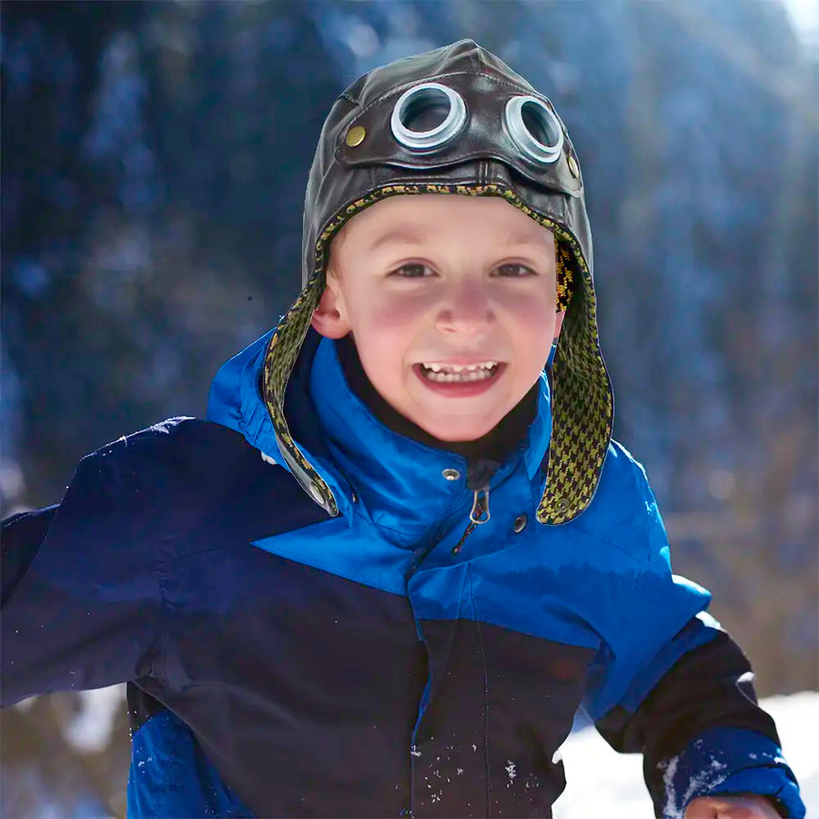 Aviator Hat with Goggles — Holiday Classic Replica