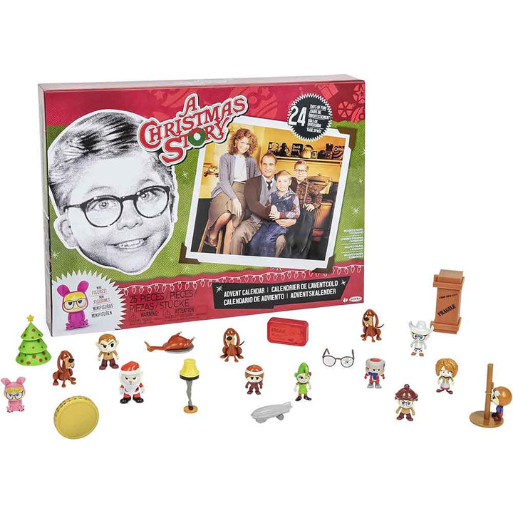 Pop-up diorama scene with A Christmas Story mini characters and accessories