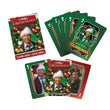 Load image into Gallery viewer, Christmas Vacation playing cards spread showing Clark Griswold card back, face cards, and Merry Clarkmas ace for family game night
