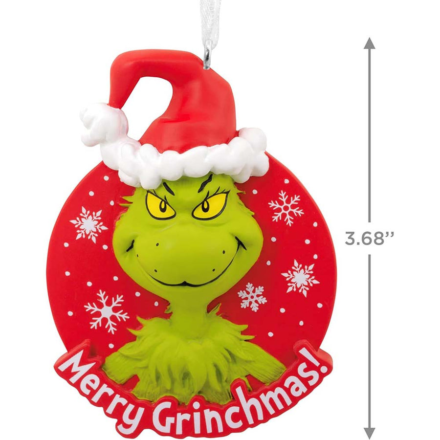 Hallmark The Grinch Merry Grinchmas Wreath Ornament Dimensions