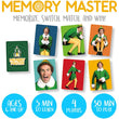 Load image into Gallery viewer, Elf Memory Master card game cards showing Buddy the Elf in various scenes, memorize switch match and win
