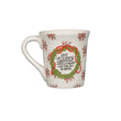 Load image into Gallery viewer, White mug with Christmas design and text on a white background
