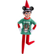 Load image into Gallery viewer, Elf on the Shelf Scout Elf wearing the green Mickey Mouse Oh Deer tee and Mickey ears headband
