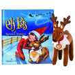 Load image into Gallery viewer, Elf Pets Reindeer plush standing beside A Reindeer Tradition storybook
