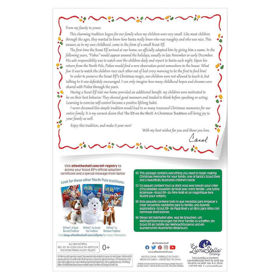 Elf on the Shelf Girl w/ Brown Eyes Story