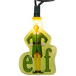Load image into Gallery viewer, Elf Christmas string light closeup showing illuminated Buddy the Elf bulb cover
