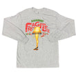 Load image into Gallery viewer, Gray long-sleeve shirt with Christmas-themed graphic on a white background
