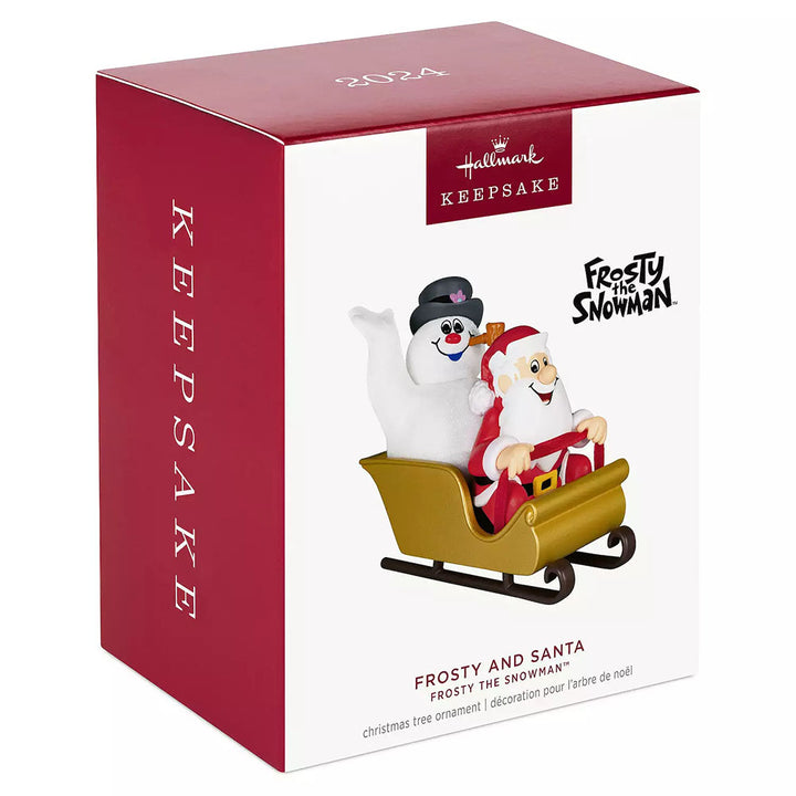2024 Hallmark Keepsake Frosty and Santa Ornament