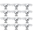 Load image into Gallery viewer, Clear 8 oz glass moose mug with antler handles on white background Set of 12
