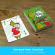 Load image into Gallery viewer, Grinch king of clubs playing card with Cindy-Lou Who beside poker size Grinch card deck
