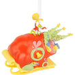 Load image into Gallery viewer,     Hallmark Grinch sleigh Christmas ornament with presents
