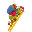 Load image into Gallery viewer,     Dr Seuss Grinch ornament carrying presents on ladder
