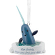 Load image into Gallery viewer,     Hallmark Elf Narwhal Christmas ornament with movie quote
