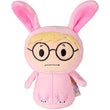 Load image into Gallery viewer, Hallmark itty bittys Ralphie Bunny Suit plush from A Christmas Story front view with pink bunny ears, glasses, and embroidered details
