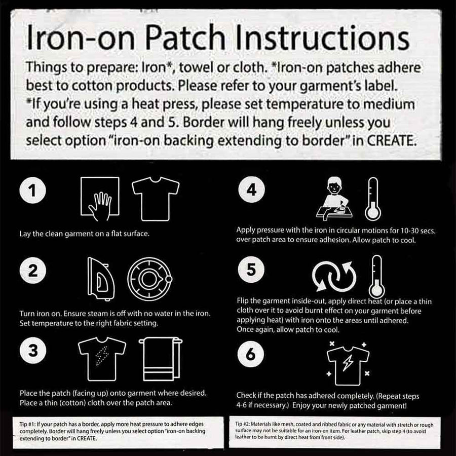 Iron-On Patch Instructions