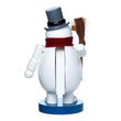 Load image into Gallery viewer, Kurt Adler Frosty the Snowman nutcracker figure back view showing broom and lever detail
