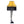 Load image into Gallery viewer, Leg lamp with yellow shade and black fringe on a white background
