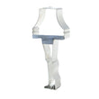 Load image into Gallery viewer, Leg lamp shaped stainless steel cookie cutter, 5.5 inches tall, front view showing detailed silhouette with lampshade, fishnet stocking, and high heel design
