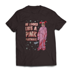 He Looks Like a Pink Nightmare Black Tee from A Christmas Story