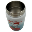 Load image into Gallery viewer, Top-down view of Peanuts Dear Santa stainless steel mason jar showing double-walled stainless steel interior and holiday Snoopy exterior design
