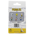 Load image into Gallery viewer, Front of Peanuts blind box enamel pin packaging with comic strip design and glitter accents label
