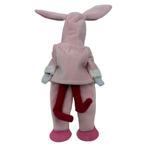 Pink Bunny Pajamas Wine Cover (shhh....Elf on the Shelf Outfit) Back