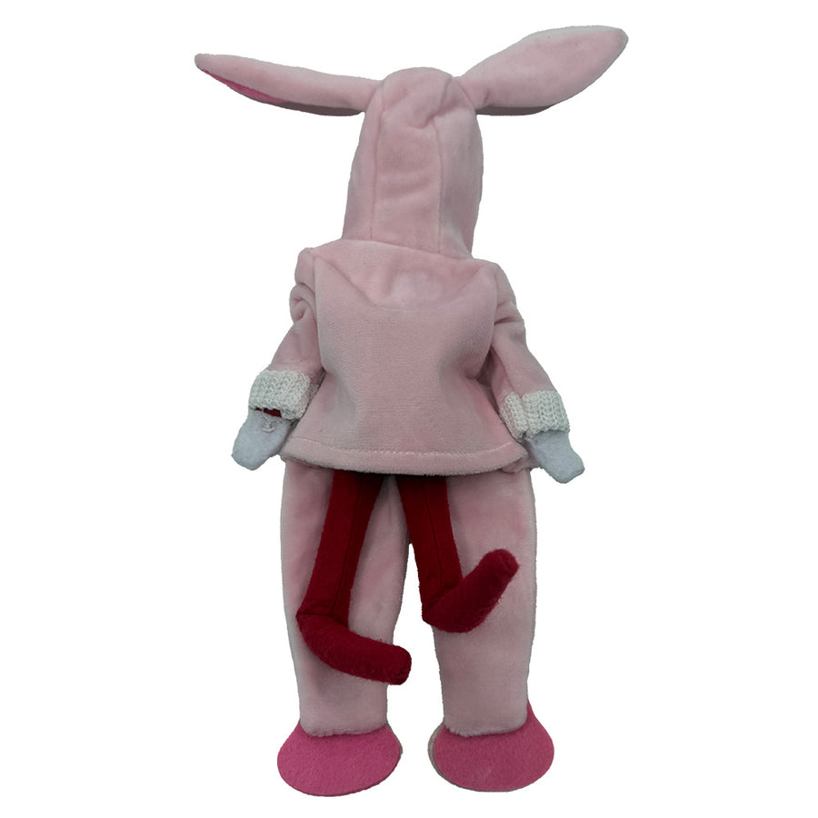 Pink Bunny Pajamas Wine Cover (shhh....Elf on the Shelf Outfit) Back