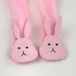 Load image into Gallery viewer, Close-up of bunny-face feet on pink elf doll bunny suit costume
