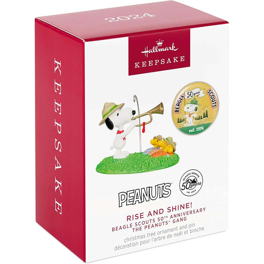 2024 Hallmark Keepsake Rise and Shine Peanuts Ornament Retail Box