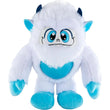 Load image into Gallery viewer, Little Grunt SnoBiggie yeti plush toy with white fur, blue horns and a crooked grin

