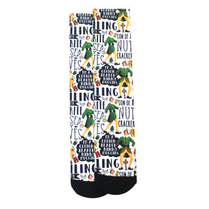 Elf Quotes Crew Socks