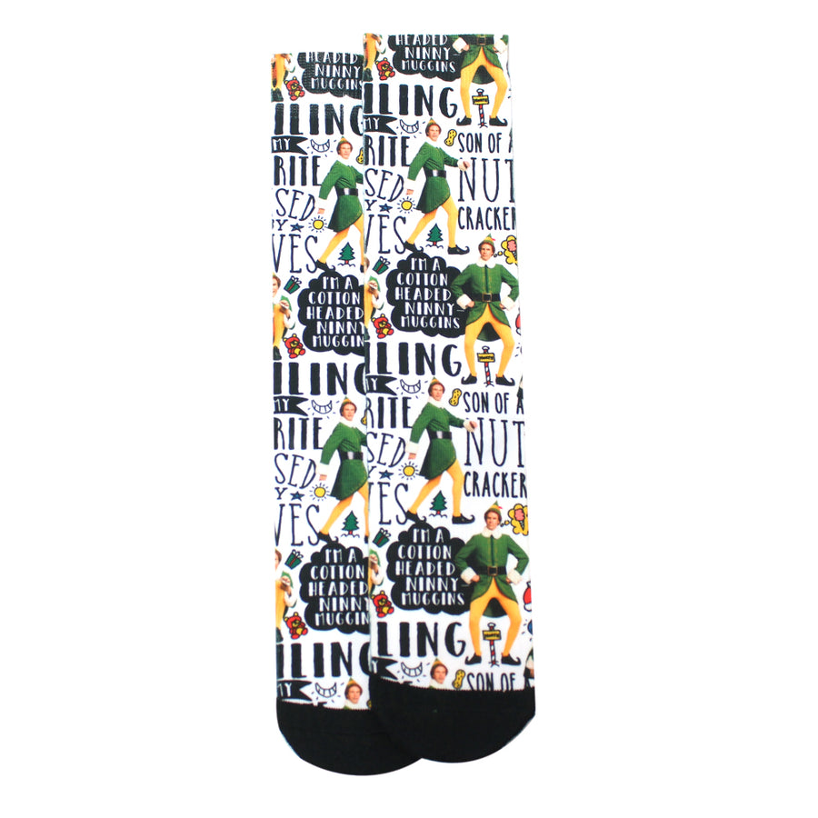 Elf Quotes Crew Socks