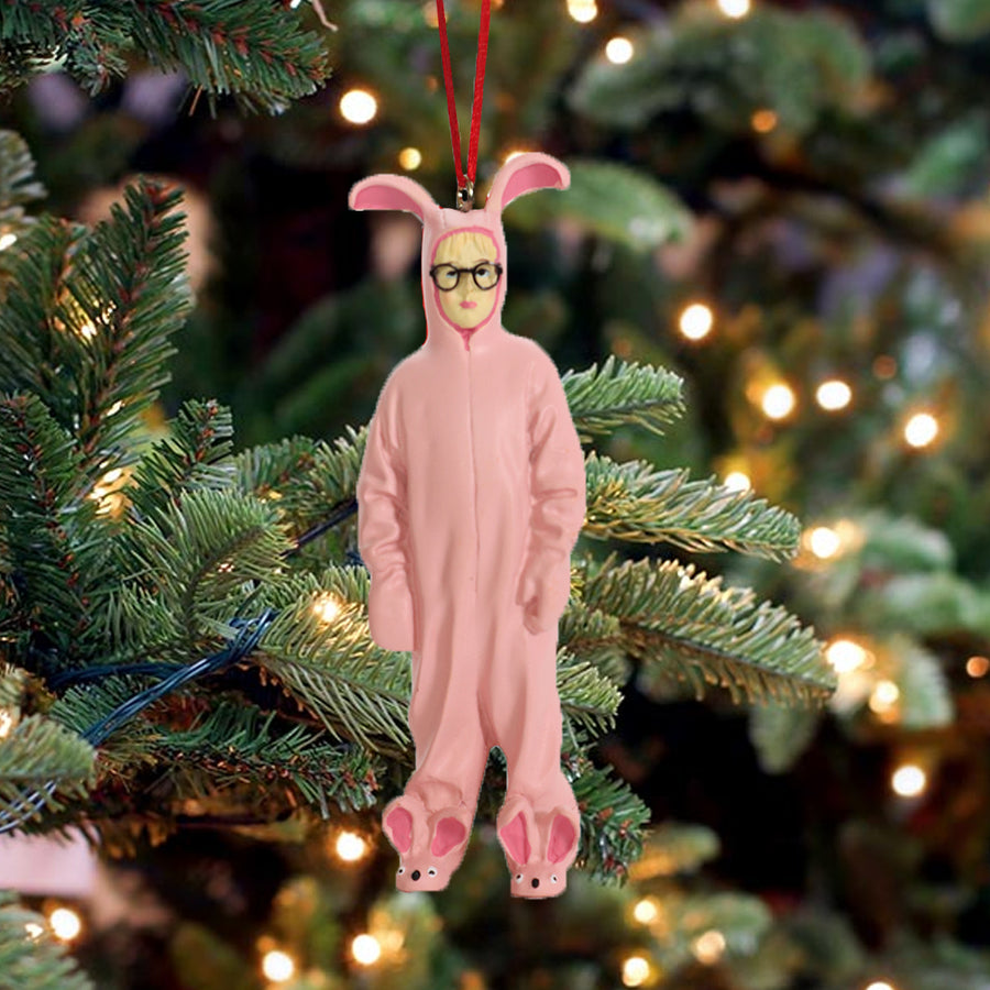 Pink Bunny Christmas Ornament