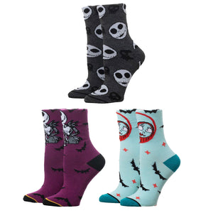 Nightmare Before Christmas Coffin 3-Pair Crew Socks 