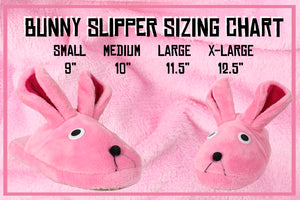 Deluxe Christmas Bunny Slippers Sizes
