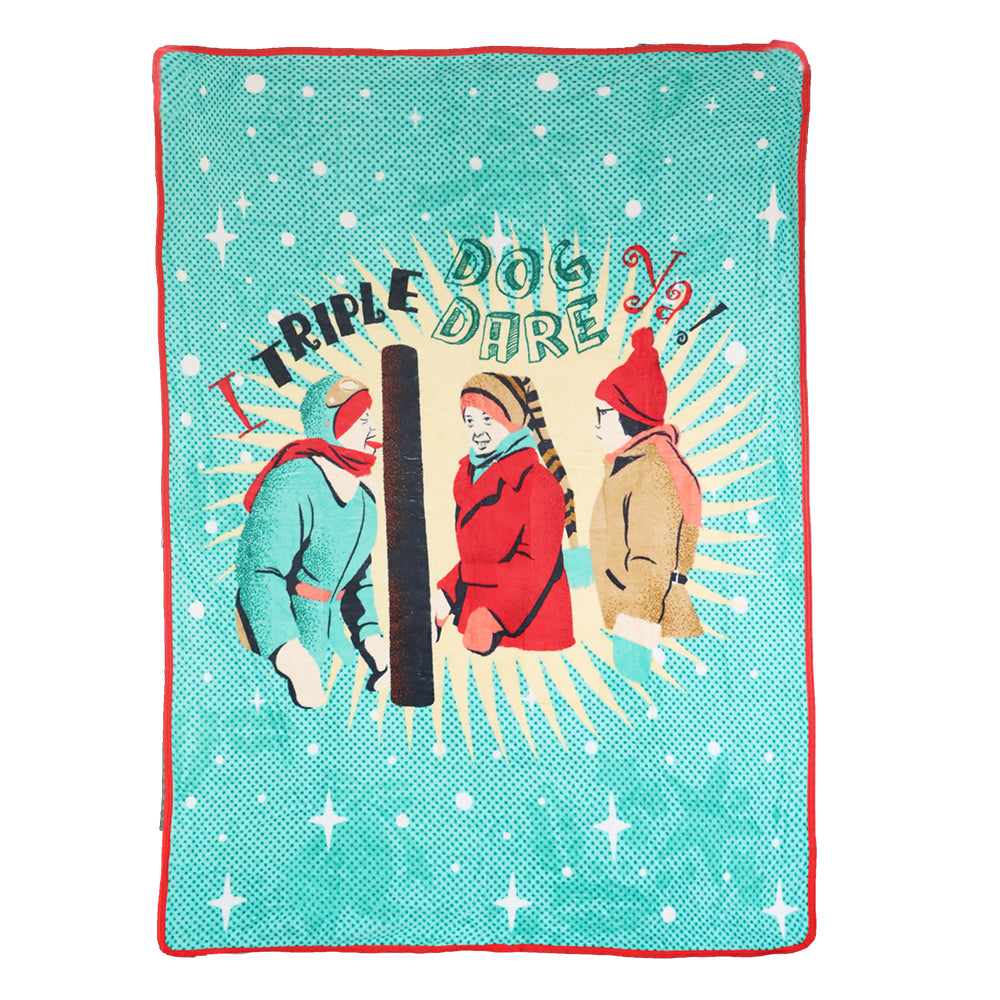Triple Dog Dare Super Plush Throw Blanket from A Christmas Story Red