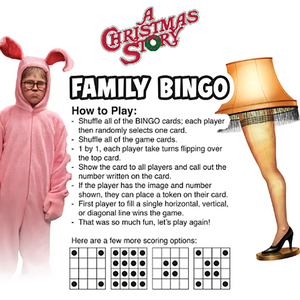How to play A Christmas Story Family Bingo