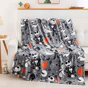Best Friends Nightmare Before Christmas Silk Touch Throw Blanket On Couch