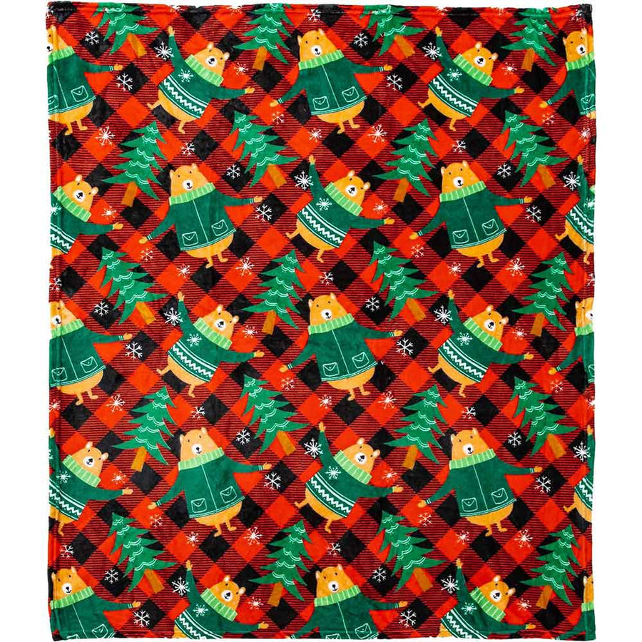 Holiday Bears Silk Touch Throw Blanket