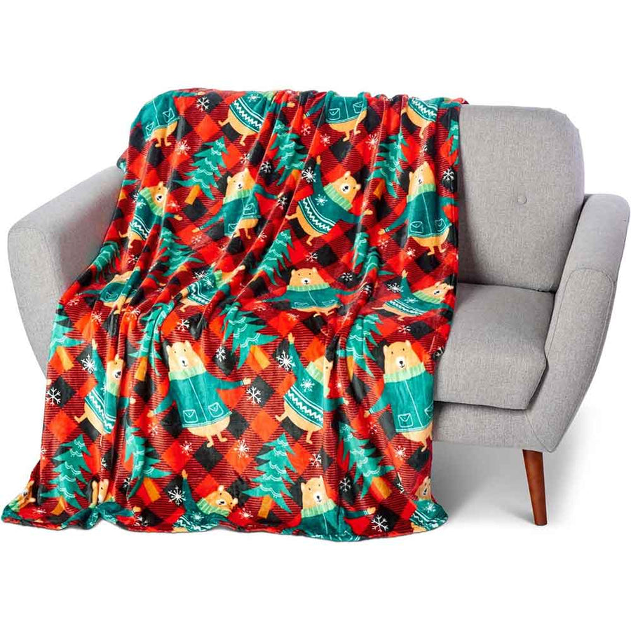 Holiday Bears Silk Touch Throw Blanket