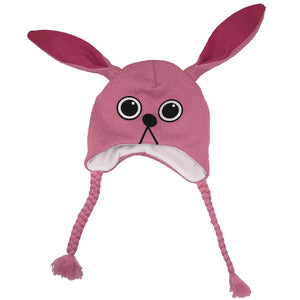 Pink Bunny Laplander Hat Ears Up