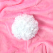 Load image into Gallery viewer, Close-up of fluffy white pom-pom tail on pink bunny suit pajamas
