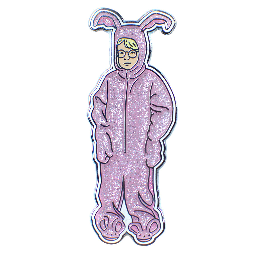 Pink Nightmare Glitter Christmas Enamel Pin